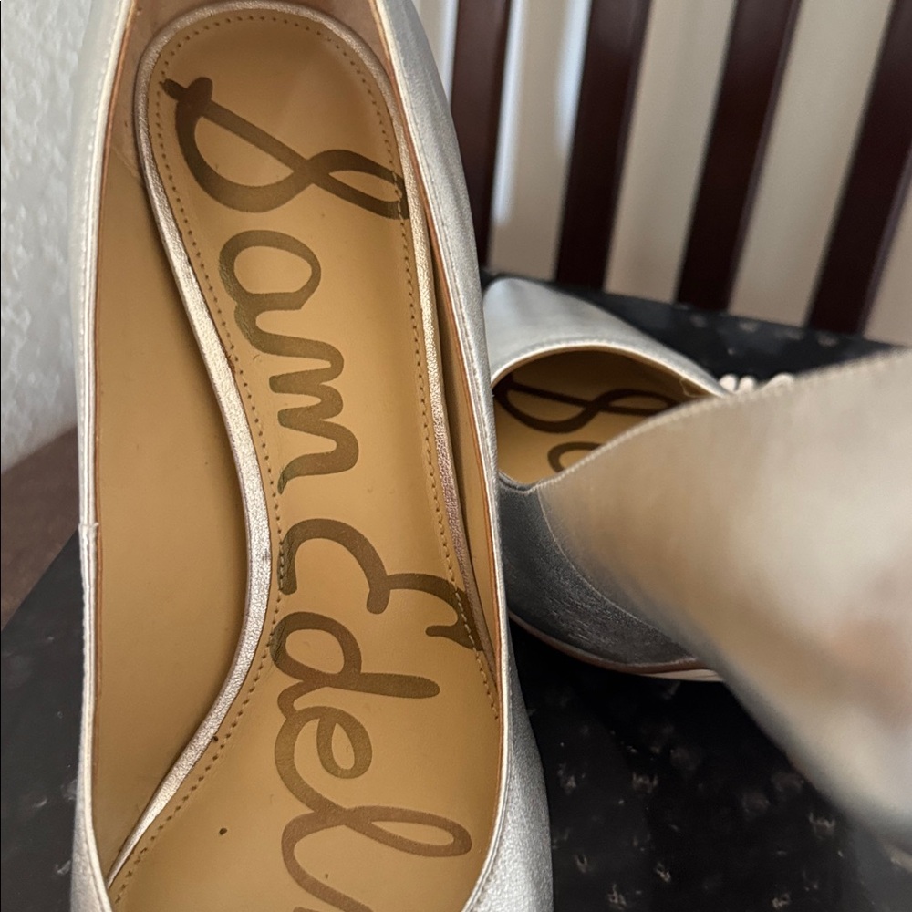 Sam Edelman Metallic Silver Heels - Picture 5 of 7